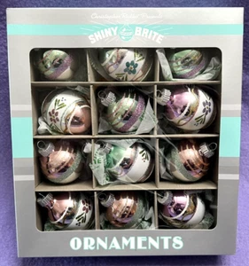 New 2025 Christopher Radko Shiny Brite Easter Glass Ornaments Pastel Eggs Rounds - Picture 1 of 7