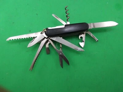 Navaja suiza oficial vintage negra 12 herramientas negra Foto 1 de 4