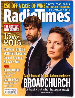 DAVID TENNANT OLIVIA COLMAN TOM BURKE RADIO TIMES JAN 2015 KRIS MARSHALL JACOBI - Image 1 of 4