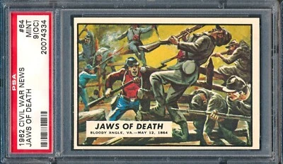 1962 Topps Civil War News #64: Jaws of Death ~ PSA 9 oc - Image 1 of 2