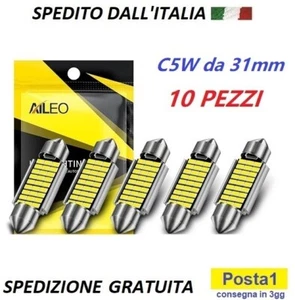 Luci auto C5W C10W a LED da 31mm per abitacolo, targa ecc...  10 PEZZI - Foto 1 di 8