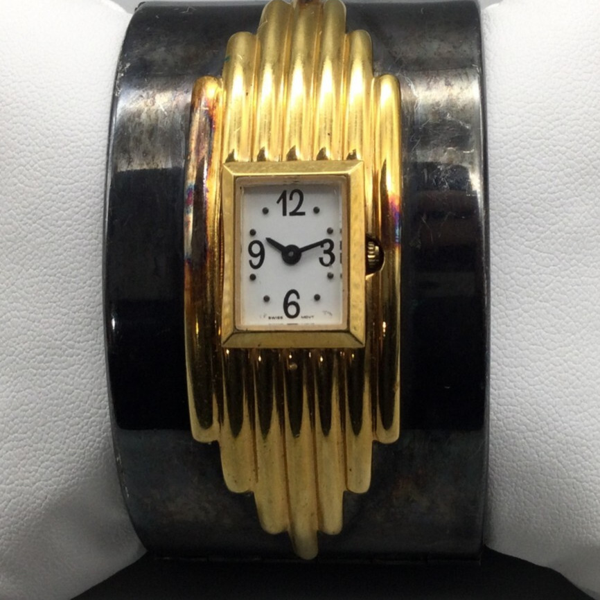 THE FRANKLIN MINT ゴールド ブラック ブレスレットウォッチ Franklin Mint Women Wristwatches for sale - eBay