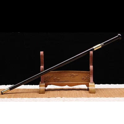 Ebony Wood Pattern Steel Brass Canes Training Stick Walking Sticks Steel #0280 - Image 1 of 4
