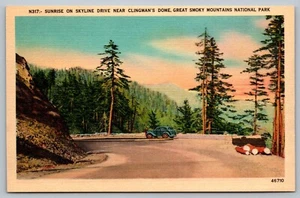 Postkarte Sonnenaufgang Skyline Drive Clingman Kuppel Great Smoky Mountains Nationalpark - Bild 1 von 2