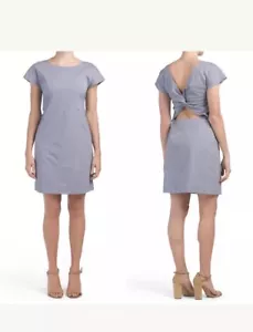 Theory Andrizza W Blue White Striped Stretch Seersucker Sheath Dress NWT - Picture 1 of 4