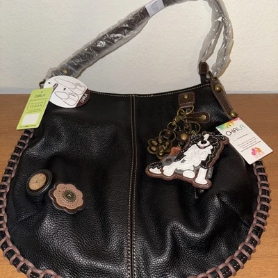 Bolso de Hombro Chala Hobo Negro Border Collie Monedero Dije ¡LINDO! Nuevo con etiquetas Foto 1 de 4