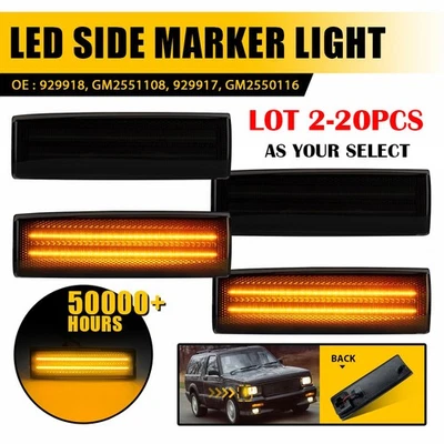 Luz de señalización lateral ámbar 2-20X izquierda+derecha para 83-94 Chevrolet S10 GMC Jimmy S15 Foto 1 de 4