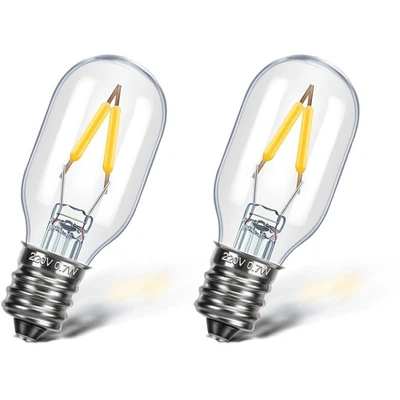 Meonum 2 Clear Makeup Mirror Replacement LED Bulbs, E12 Candelabra Base T20...  - Image 1 of 4