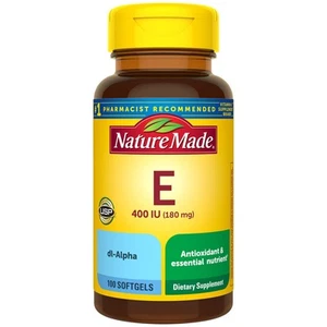 Nature Made Vitamin E 180 mg (400 IU) dl-Alpha, Dietary Supplement for... - Picture 1 of 9