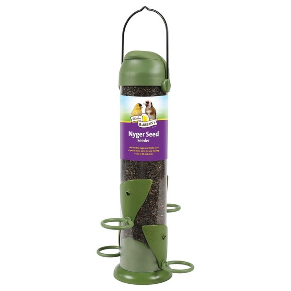 Harrisons Flip Top Nyger Seed Feeder 30cm - Hanging Wild Bird Seed Feeder - Image 1 of 1
