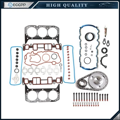 Juego completo de pernos de junta Kit de cadena de distribución para Chevrolet C1500 GMC Sonoma Isuzu 4,3 L Foto 1 de 4