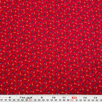 De colección Cranston Pequeño Corazón Floral en Tela de Algodón Rojo por Media Yarda Foto 1 de 2