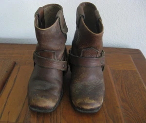Vintage Frye-Stil Harness Stiefel Kind Kleinkind Neolith Sohlen Größe 5-1/2? - Bild 1 von 10