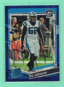 2023 Panini Donruss Optic DJ Johnson #214 Purple Shock Rated Rookie RC - Bild 1 von 2
