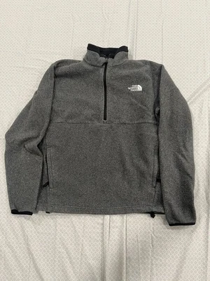 The North Face Birch Bowl Pullover Sweater Mens S 1/4 Zip Fleece Gray Heather - Image 1 of 4