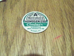 CLAYTON'S WIEDMAN MILK PRODUCTS CO.ALLEGANY NEW YORK MILK BOTTLE CAP DAIRY - Picture 1 of 1