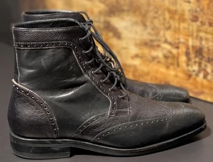 Thursday Boot Co Herren Alltag Schwarz Budapester Schnürstiefel Leder - Größe 11 - Bild 1 von 20