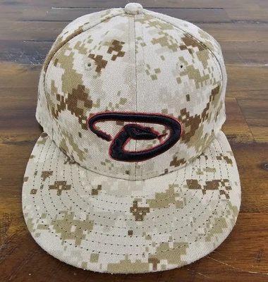 Arizona Diamondbacks New Era 59Fifty Memorial Day 2013 Digital Camo Hat 7 USA - Image 1 of 4