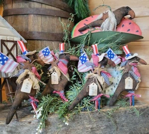 Primitiva Granja Patriótica Canela Grunged Cuervo Alambre oxidado Colgante - Imagen 1 de 8