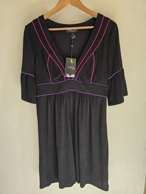 Women's NWT ABS Collection Allen Schwartz Black Empire Short Dress Size Large  - Image 1 of 4