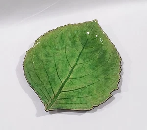 Plato Hoja Hortensia Verde Costa Nova Riviera Christian Tortu Hecho en Portugal - Imagen 1 de 10