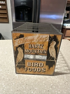 Jaula para pájaros Hartz Mountain Bird Foods jaula de metal canario publicidad RARA Foto 1 de 4