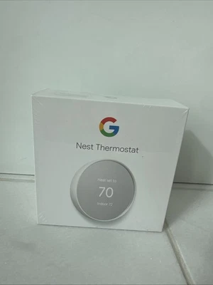 Google Nest Smart Thermostat 4th Generation Snow G4CVZ-US New Factory Sealed Box - Image 1 of 4