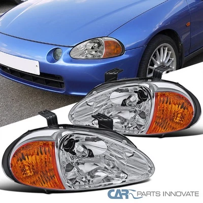 Fits 1993-1997 Honda Del Sol 1PC Style Headlights Corner Signal Lamps 93 94 95 Foto 1 de 4
