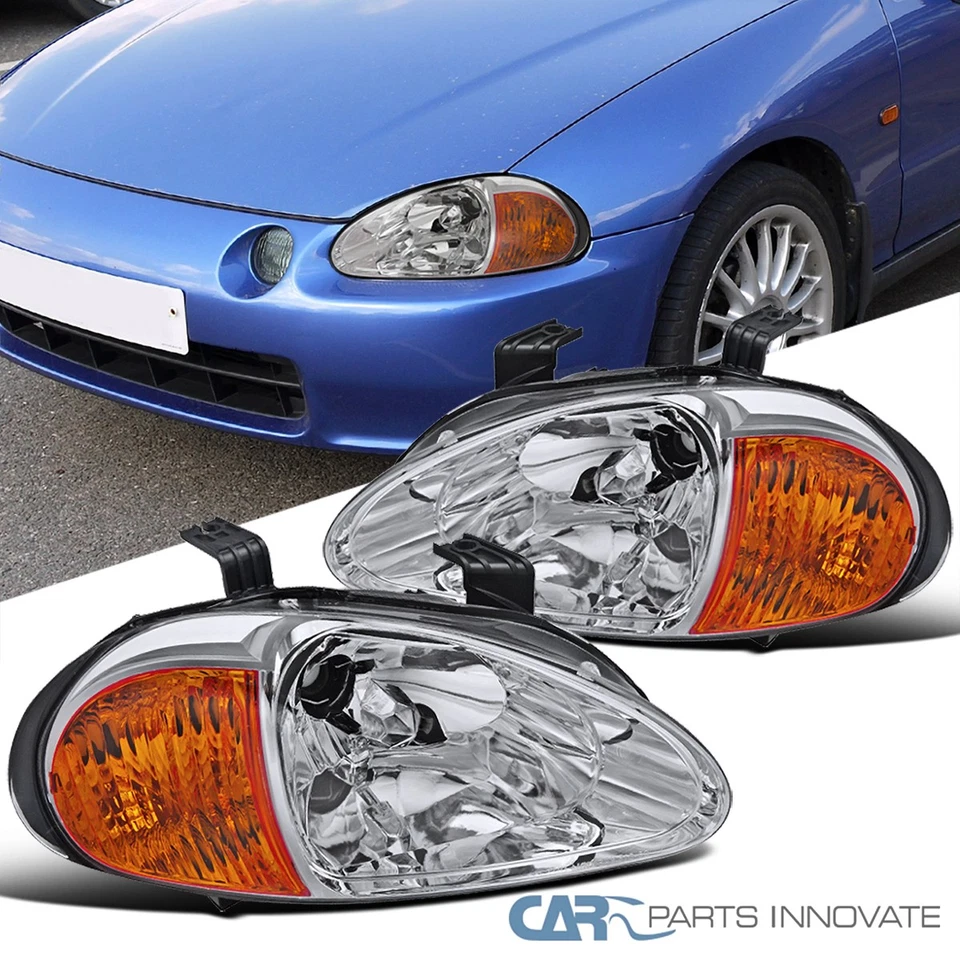 Fits 1993-1997 Honda Del Sol 1PC Style Headlights Corner Signal Lamps 93 94 95 - Imagem 1 de 4