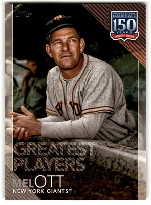 Mel Ott 2019 Topps 150 Years of Professional Baseball Greatest Players #GP-20 - Image 1 of 2
