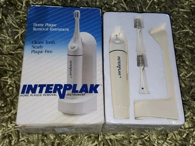 INTERPLAK Home Plaque Removal Instrument Tooth Brush Model PB-2 New Sealed Rare - Image 1 of 4