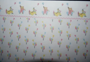 Lot Of 3 Vintage 11×18 CIRCUS Nursery 1:12 Dollhouse Wallpaper Miniature - Picture 1 of 2