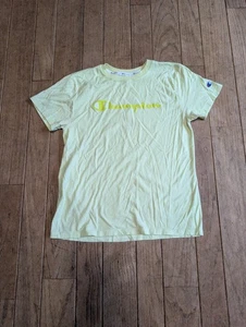 Women's Champion Bright Lemon Yellow Short Sleeve Graphic T-shirt Size Medium - Picture 1 of 4