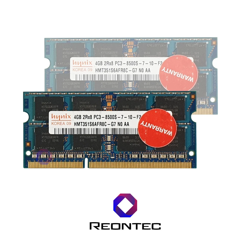 4GB RAM Laptop Hynix PC3 - 8500S DDR3 HMT351S6AFR8C-G7 2Rx8 - Immagine 1 di 1