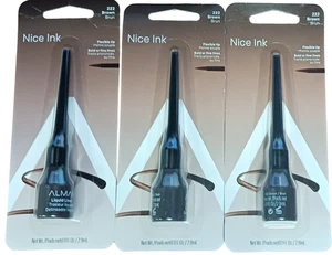 3 Stück Almay Liquid Eyeliner Stift Wasserfest & Langanhaltend 222 Braun Neu - Bild 1 von 14