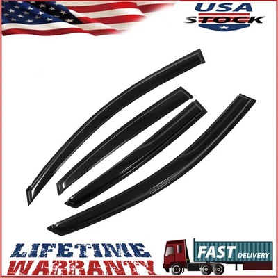 For 2007-2012 Nissan Altima JDM Style Window Visors Vent Rain Guards Out-Channel - Image 1 of 4