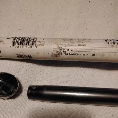 WAC 36in Ceiling Fan Extension Downrod in Matte Black - Brand New Open Box - Image 1 of 4