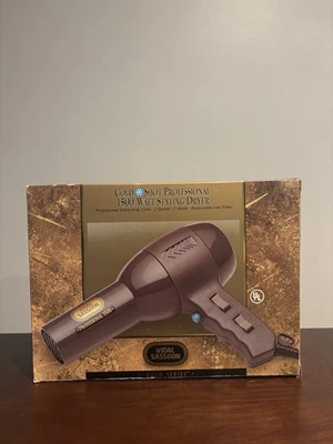 Secadora de peinado profesional Cold Shot 1500 W Vidal Sassoon Gold Series (1992) nueva de stock Foto 1 de 4