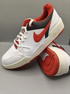NIB MEN'S NIKE FB1362 102 FULL FORCE LO SIZE 11 WHITE/RED/BLACK SNEAKERS SHOES - Picture 1 of 11