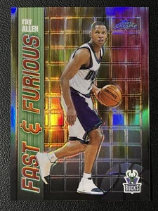 2001-02 Topps Chrome Fast & Furious Refractor Ray Allen Milwaukee Bucks HOF - Picture 1 of 2