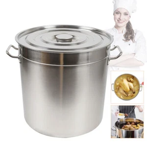 Olla gastronómica 70 litros olla sopera con tapa de acero inoxidable - Imagen 1 de 15