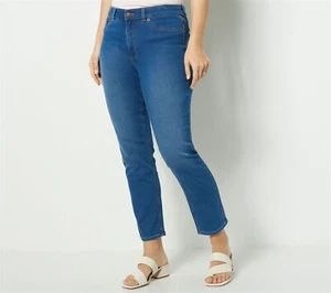 Joan Rivers Cotton Stretch Denim Slim Ankle Pant Medium Wash 16 NWOT (680) - Picture 1 of 2