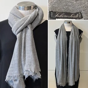 FALIERO SARTI Italy Grey Marle Modal/Cashmere Wrap/Scarf 88cm x 188cm Fringes - Picture 1 of 12
