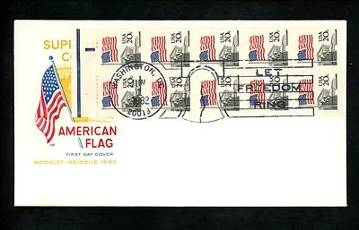 US FDC #1896b // 1896 Farnam 1982 DC Flag & Supreme Court Plate #1 Unofficial - Image 1 of 2