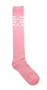 20 PAIR LOT WOMENS LADIES Pink Ribbon Breast Cancer Awareness KNEE HIGH SOCKS - Picture 1 of 1