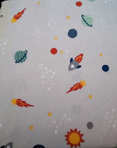 The BIG One KIDS Heavyweight 100% Flannel Sheet FULL 4 piece Set  OUTER SPACE