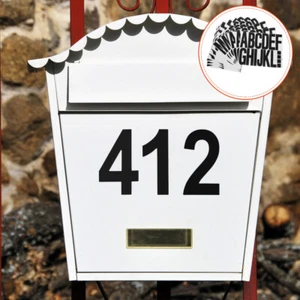 12 Sheets Alphanumeric Stickers Number and Letter Door Decor Decals - Picture 1 of 12