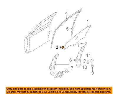 HYUNDAI 原始设备制造商 06-17 口音门玻璃五金门玻璃盖 8241317000 — 第 1/2 张图片