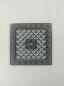 Lego Gray Plate 8 x 8 with Grille Grate DARK BLUISH GRAY TRAP DOOR - Bild 1 von 1