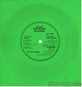 GILLAN DEEP PURPLE Rare 80's UK Only 7" OOP Green Flexi Single "Purple Sky" - Picture 1 of 1